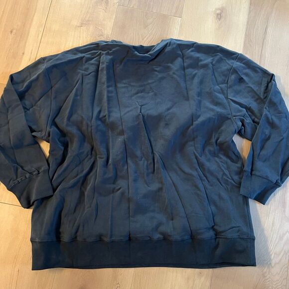 NWT Goumi Kids Asphalt Adult Sweatsuit Top SZ XXL Black Pullover Crew Sweatshirt - Picture 2 of 3